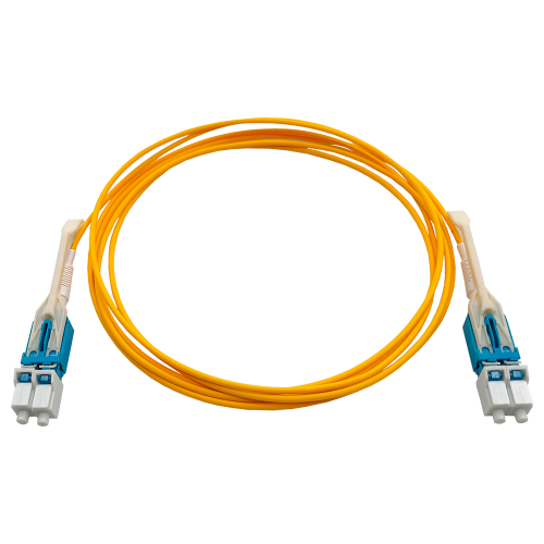 Патч-корд оптический дуплексный, LC-LC, Uniboot Pull-tab, OS2, LSZH, желтый